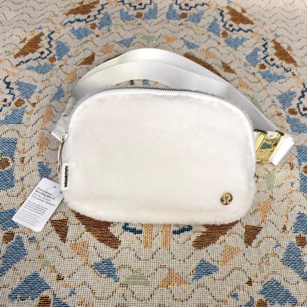 Lululemon Athletica Gold Accent White Crossbody Bag